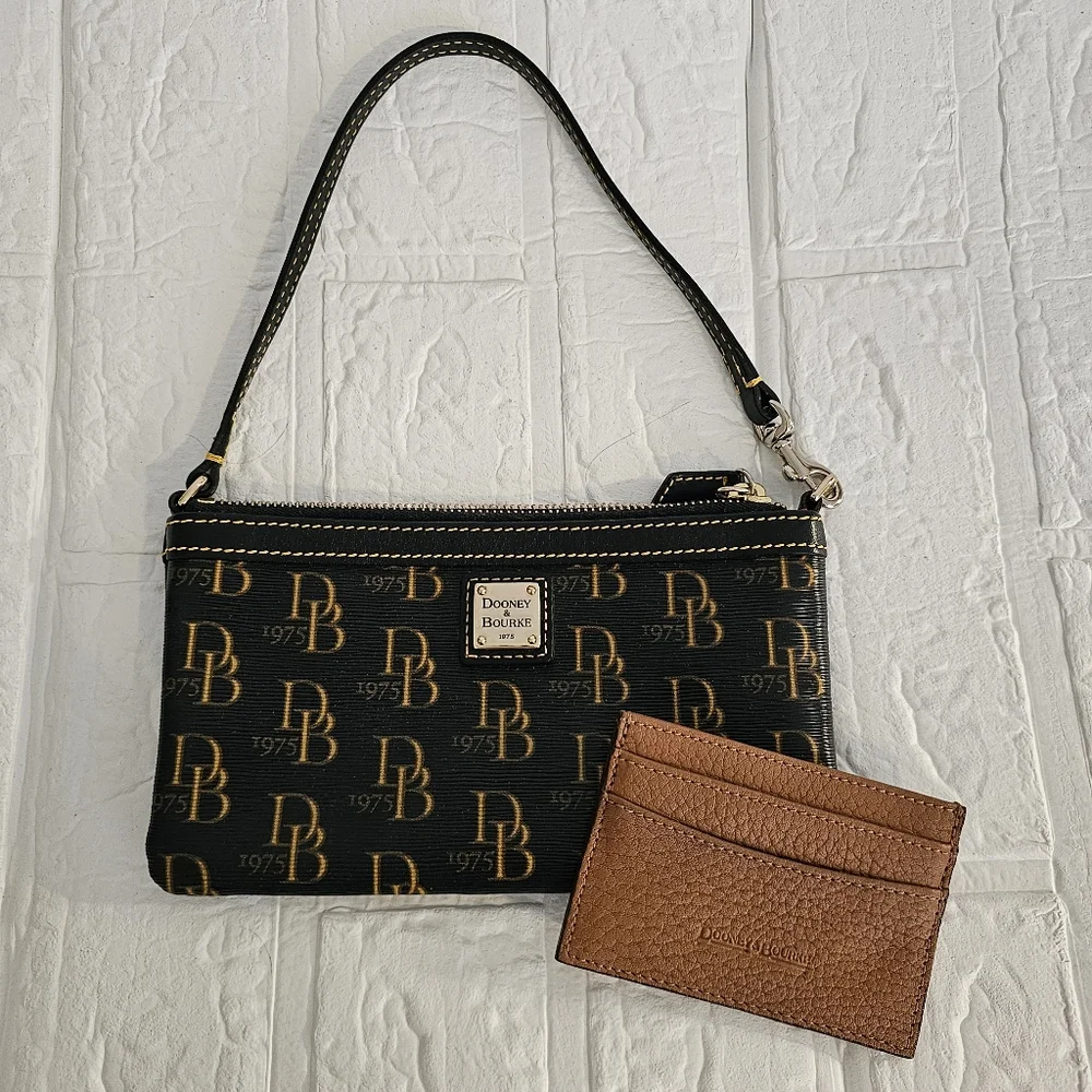 Dooney & Bourke Wristlet and Card Holder Set - Picture 1 of 7